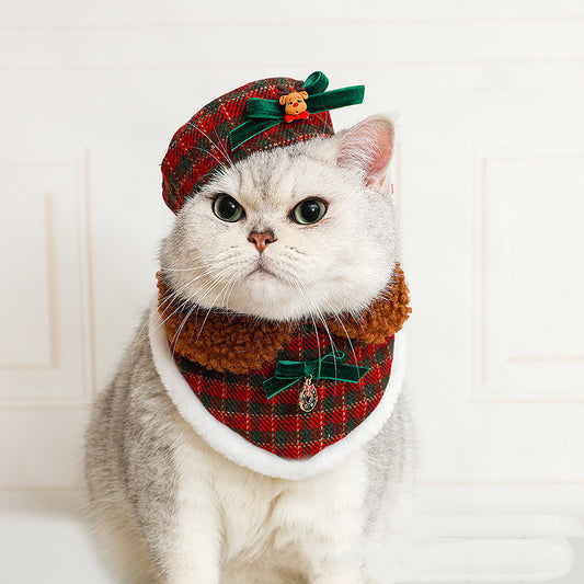 Cat Christmas Hat & Bib